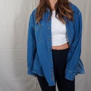 Vintage C.E. Schmidt Workwear Denim Shirt Jacket